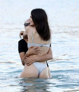 Kendall Jenner in a Gray Bikini