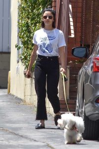 Lucy Hale in a White Tee