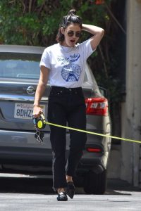 Lucy Hale in a White Tee