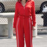 Marisa Tomei in a Red Tracksuit Was Seen Out in New York 07/16/2019