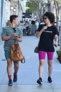 Nathalie Emmanuel in a Black Tee