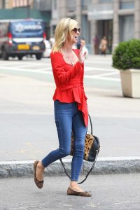 Nicky Hilton in a Red Blouse