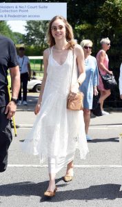 Suki Waterhouse in a White Summer Dress