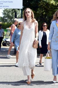 Suki Waterhouse in a White Summer Dress