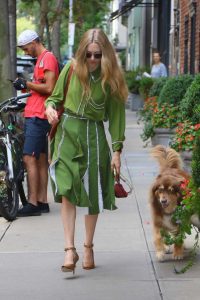 Amanda Seyfried in a Green Dress