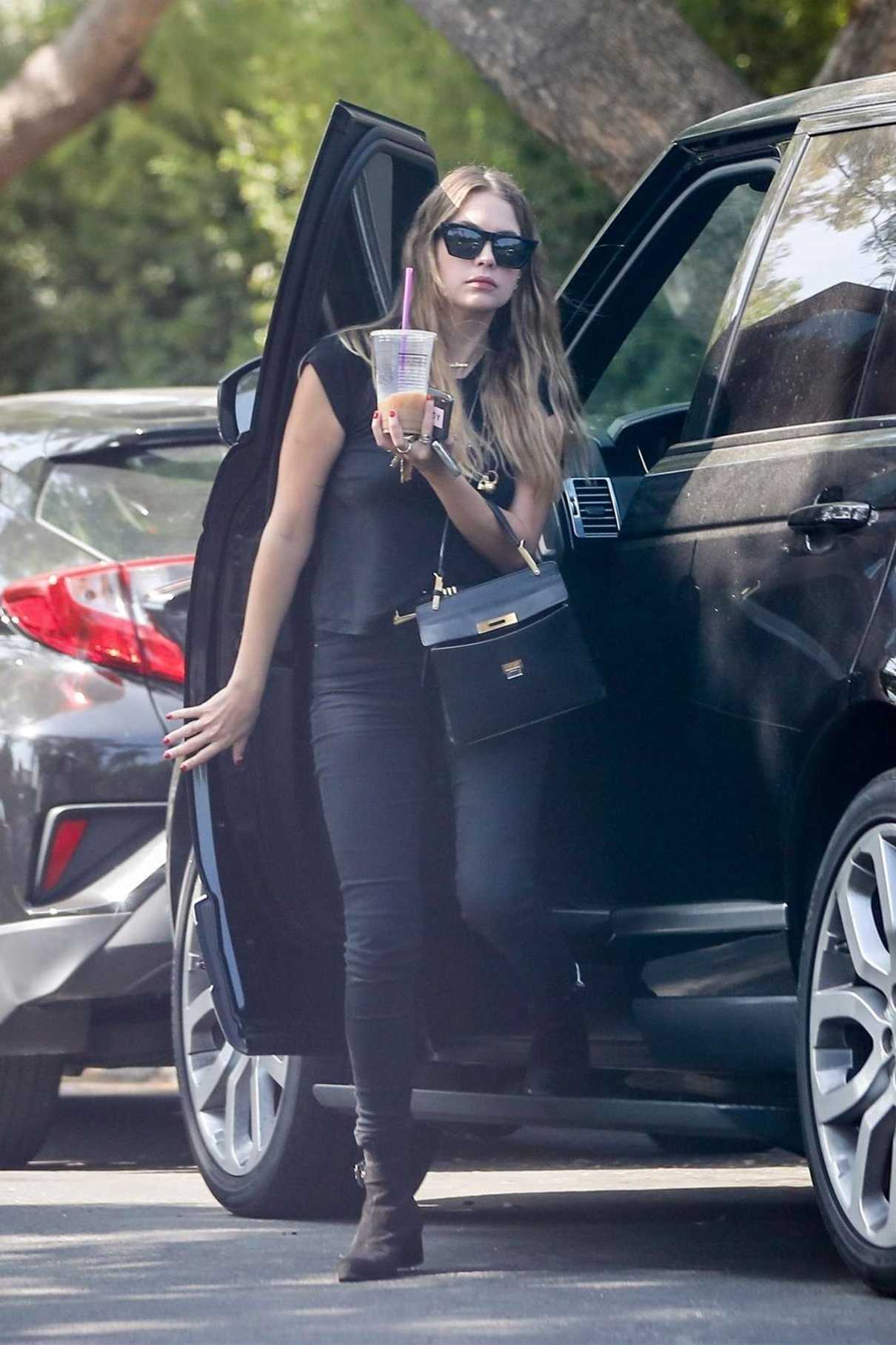 Ashley Benson in a Black Jeans