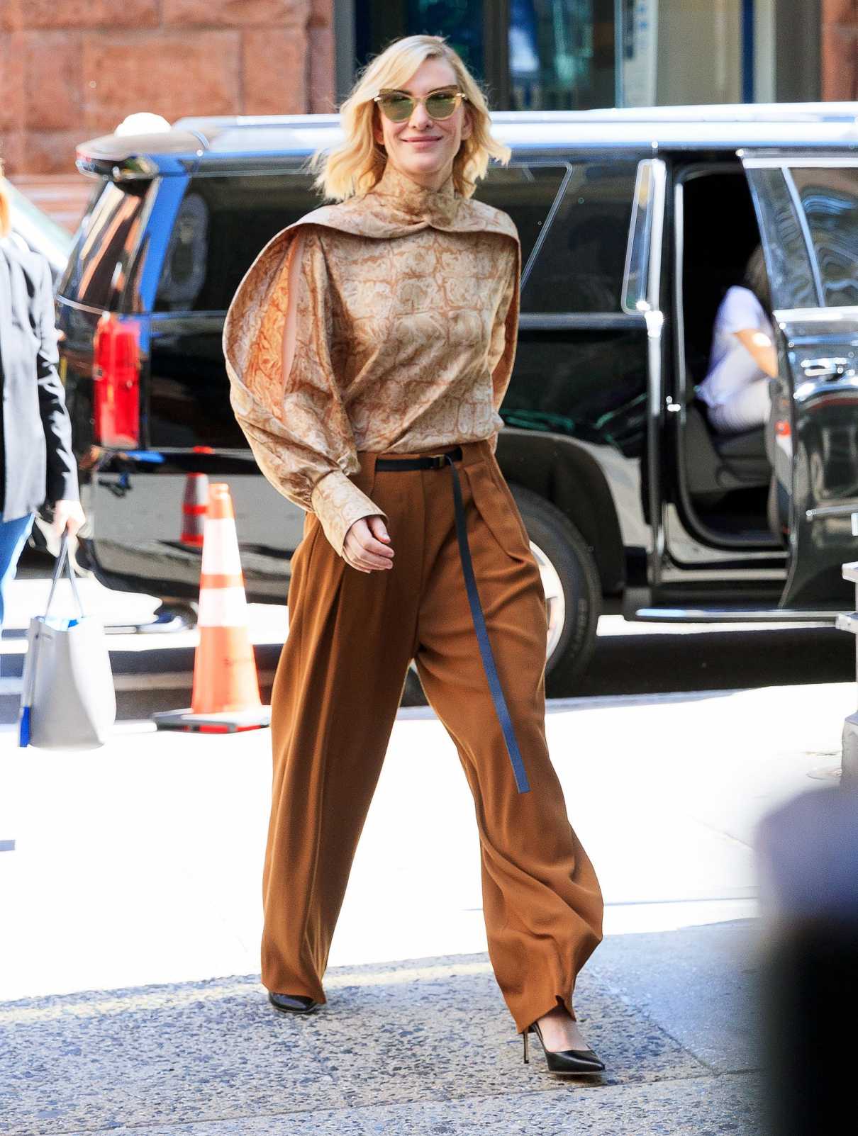 Cate Blanchett Leaves AOL Build Studio in New York City 08/12/2019-2