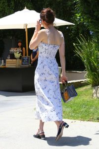 Emma Roberts in a Summery White Floral Dress