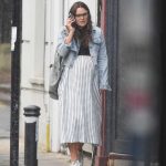 Keira Knightley in a Blue Denim Jacket Was Seen Out in London 08/19/2019