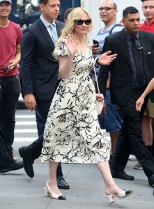 Kirsten Dunst in a White Floral Dress