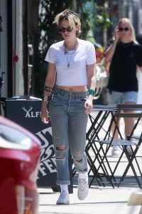 Kristen Stewart in a White Tee