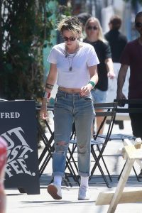 Kristen Stewart in a White Tee