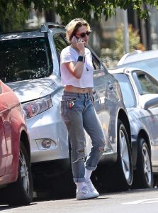 Kristen Stewart in a White Tee