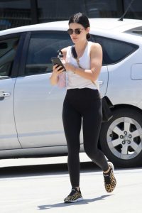 Lucy Hale in a White Tank Top