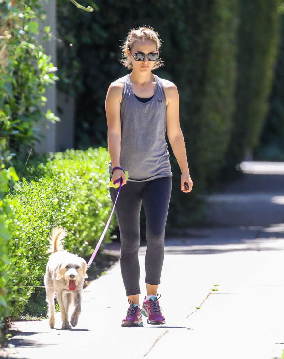 Natalie Portman in a Gray Tank Top