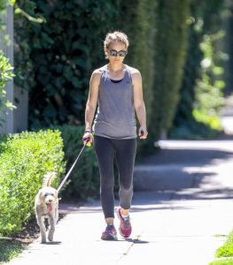 Natalie Portman in a Gray Tank Top