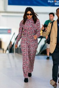 Priyanka Chopra in a Floral Jumpsuit