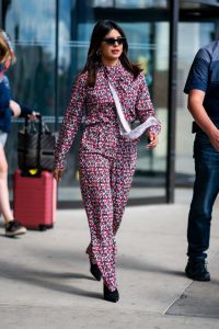 Priyanka Chopra in a Floral Jumpsuit