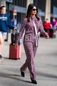 Priyanka Chopra in a Floral Jumpsuit