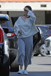 Selena Gomez in a Gray Pants