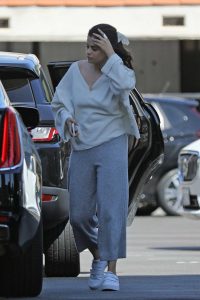 Selena Gomez in a Gray Pants
