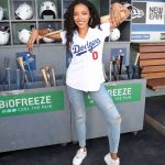 Tinashe Sings the National Anthem at Dodger Stadium in Los Angeles 08/25/2019