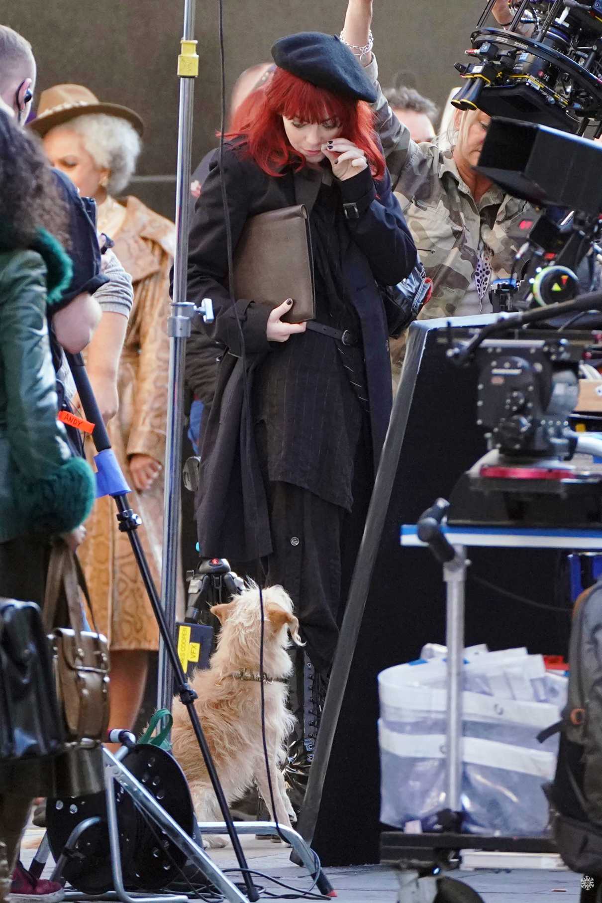 Emma Stone in a Black Beret