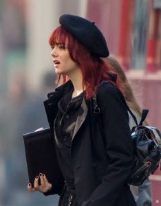 Emma Stone in a Black Beret