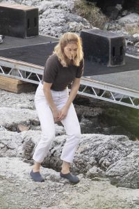 Lea Seydoux in a Brown Tee