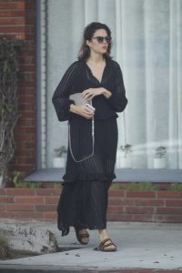 Mandy Moore in a Black Dress