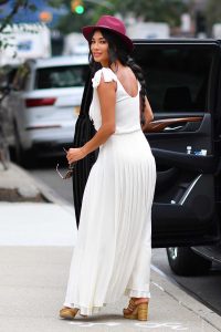 Nicole Scherzinger in a White Dress