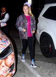 JoJo Siwa in a Black Track Pants