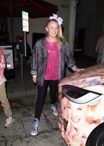 JoJo Siwa in a Black Track Pants