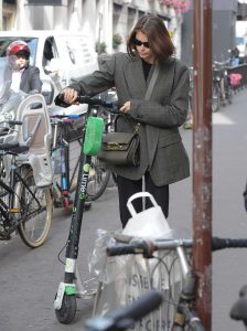 Kaia Gerber in a Gray Blazer