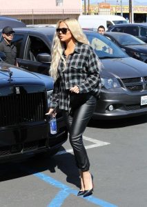 Khloe Kardashian in a Plaid Shirt