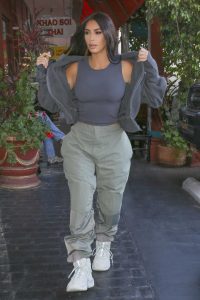 Kim Kardashian in a White Sneakers