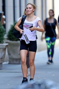 Lily-Rose Depp in a White Blouse