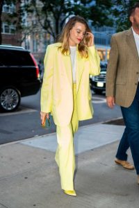Margot Robbie in a Yellow Suit