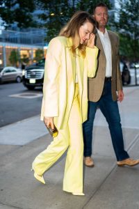 Margot Robbie in a Yellow Suit