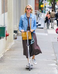 Naomi Watts in a Blue Denim Jacket