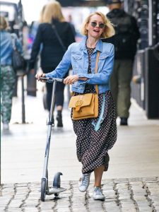 Naomi Watts in a Blue Denim Jacket