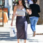 Nikki Bella in a Gray Top Was Seen Out in Los Angeles 10/11/2019