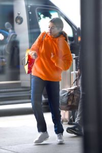Selena Gomez in an Orange Hoody