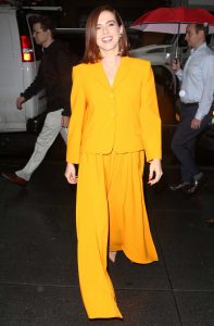 Zoey Deutch in a Yellow Suit
