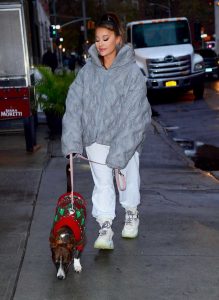 Ariana Grande in a Gray Jacket