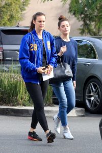 Ashley Greene in a Blue Sweatshirt