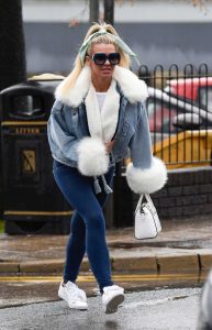 Christine McGuinness in a Blue Denim Jacket