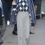 Ella Balinska in a Gray Pants Leaves Good Morning America in New York 11/06/2019