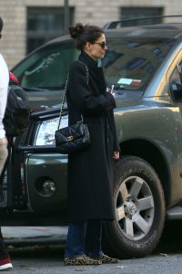 Katie Holmes in a Black Coat