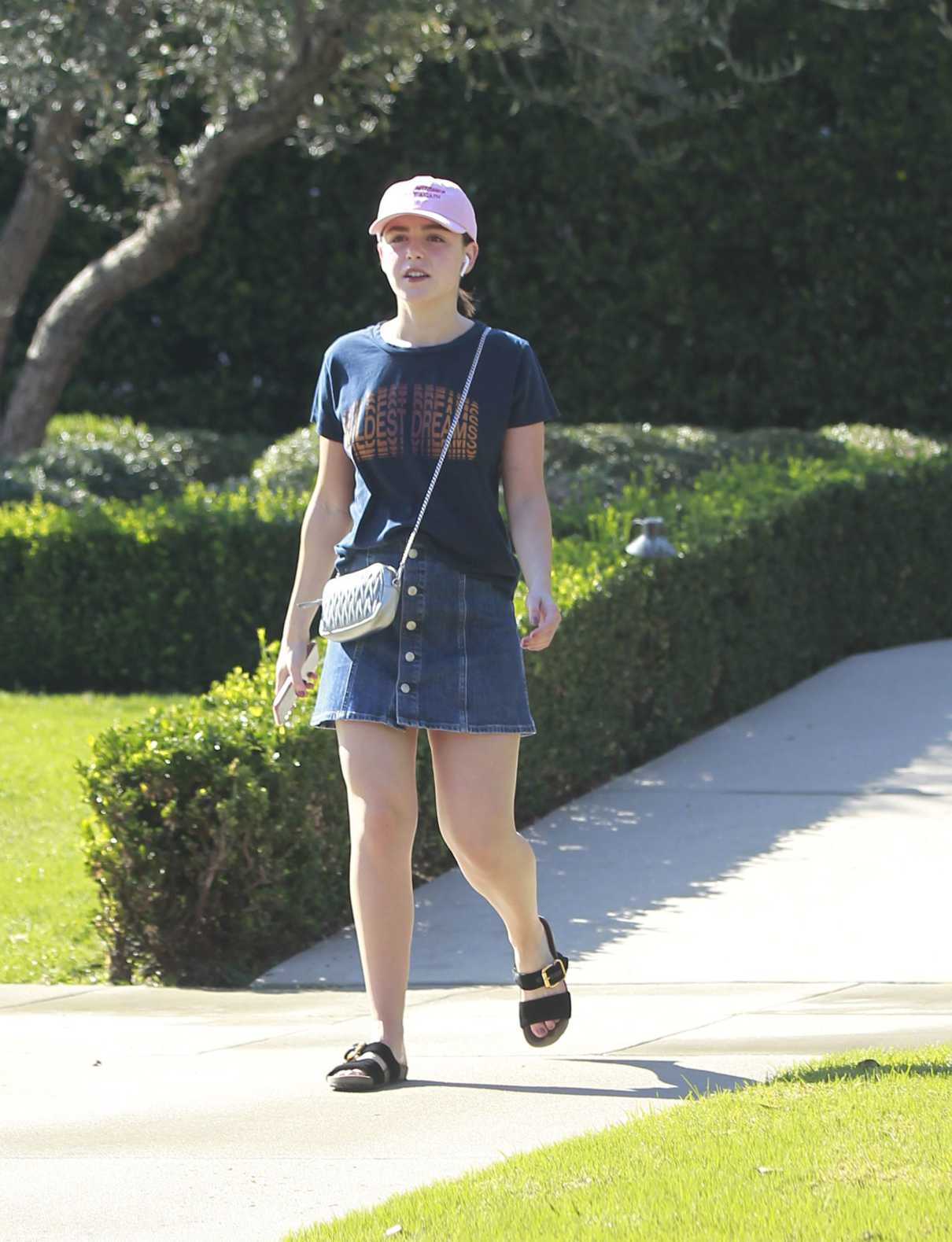 Kiernan Shipka in a Pink Cap